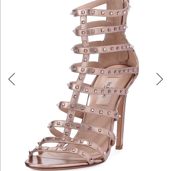 100% REAL Valentino 105mm Lovestuds Caged Sandal - Picture 14 of 16